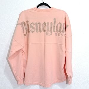 Spirit Jersey Disneyland Resort Rose Gold Pink Glitter Top